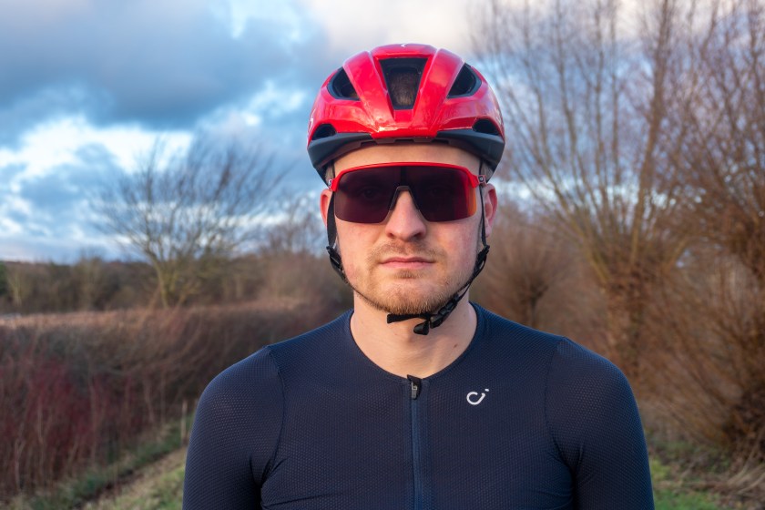 Oscar Huckle wearing Oakley Sutro Lite glasses