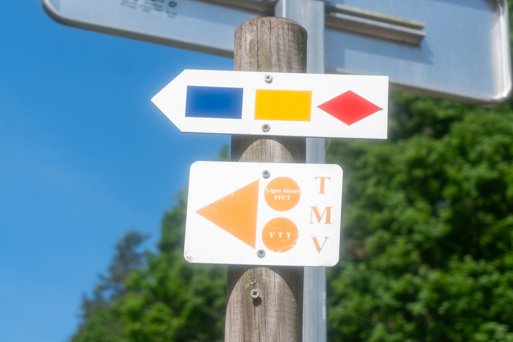 TMV sign on a placard