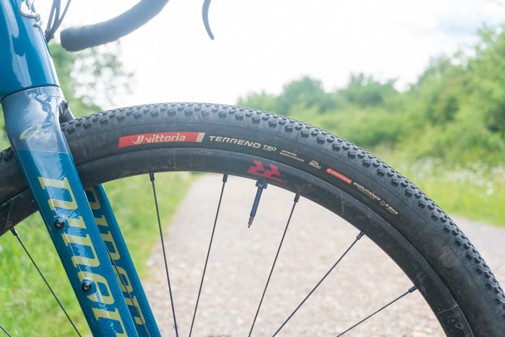 Vittoria Terreno T50 tyre mounted to a Niner RLT 9 RDO