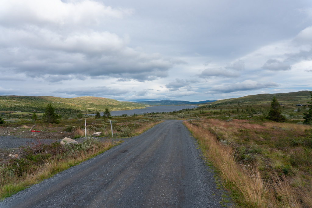 Norwegian view with a raincloud