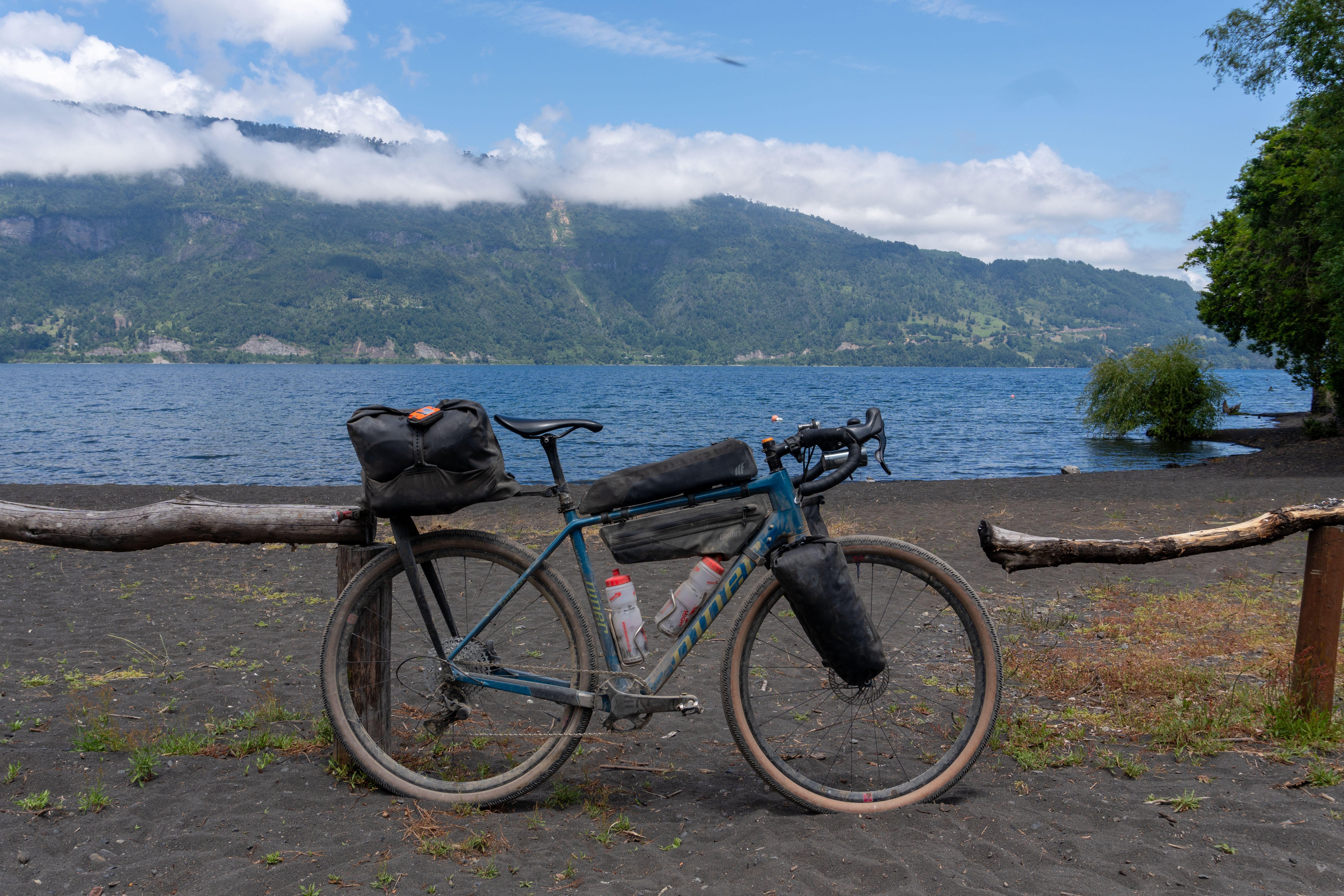 Niner RLT 9 RDO gravel bike against a lake