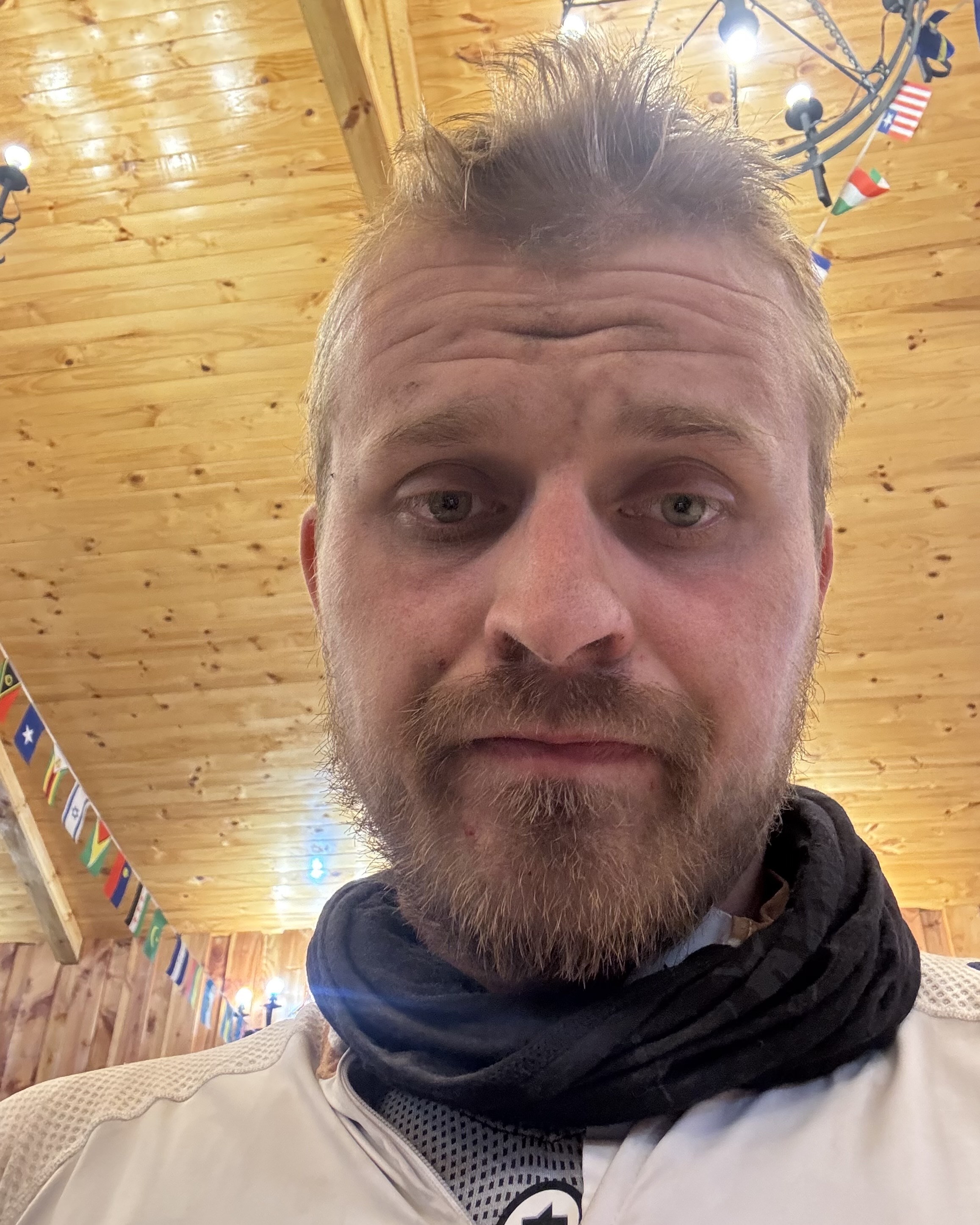 Oscar Huckle looking destroyed during an ultra-endurance race.